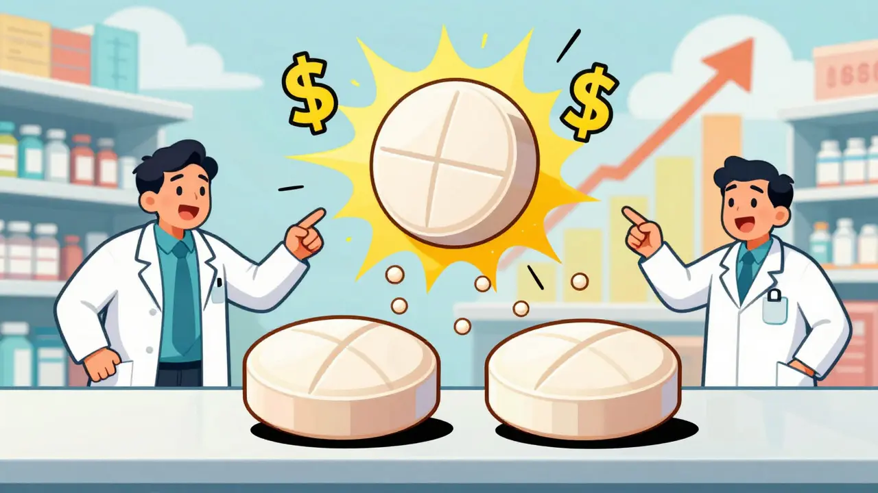 A single combination pill reducing multiple separate pills to tiny specks